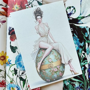 XL Postkarte/ Miniposter "Gigi Egg" DIN A5 mit Umschlag