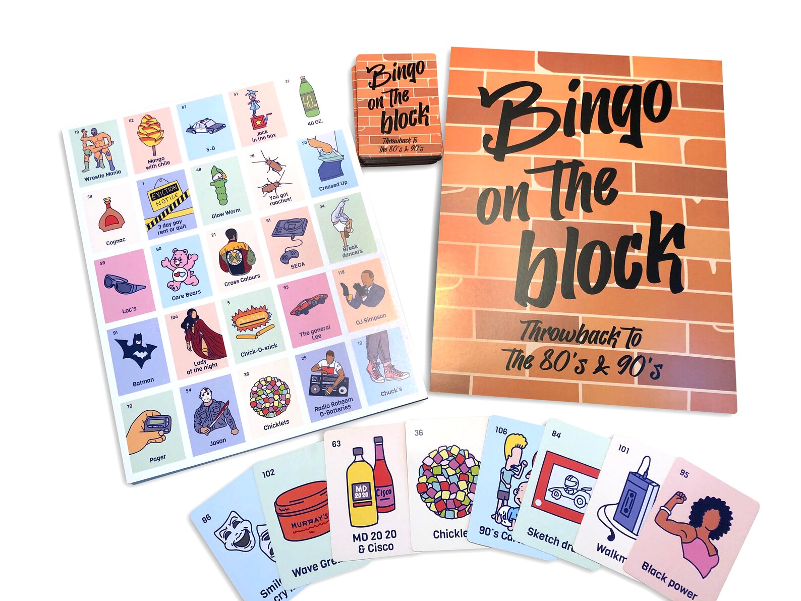 Bingo on The Block A Throwback to the 1980's and Etsy
