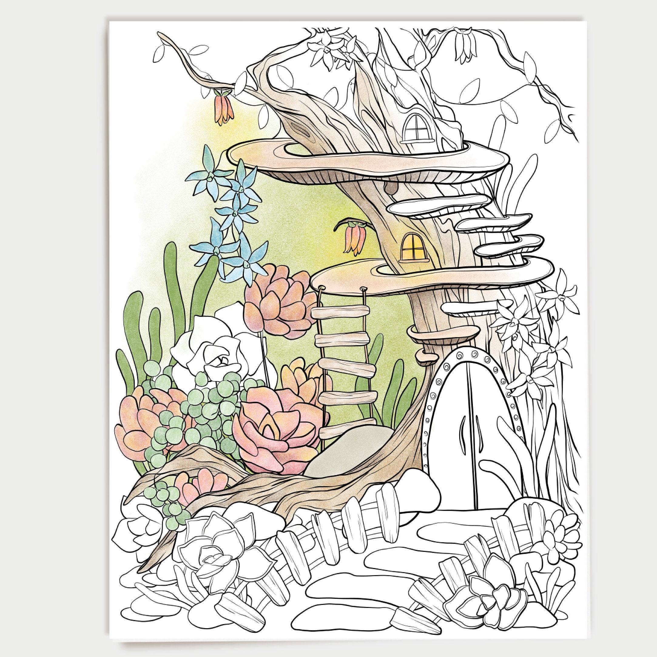 Downloadable adult coloring book adult coloring pages | Etsy