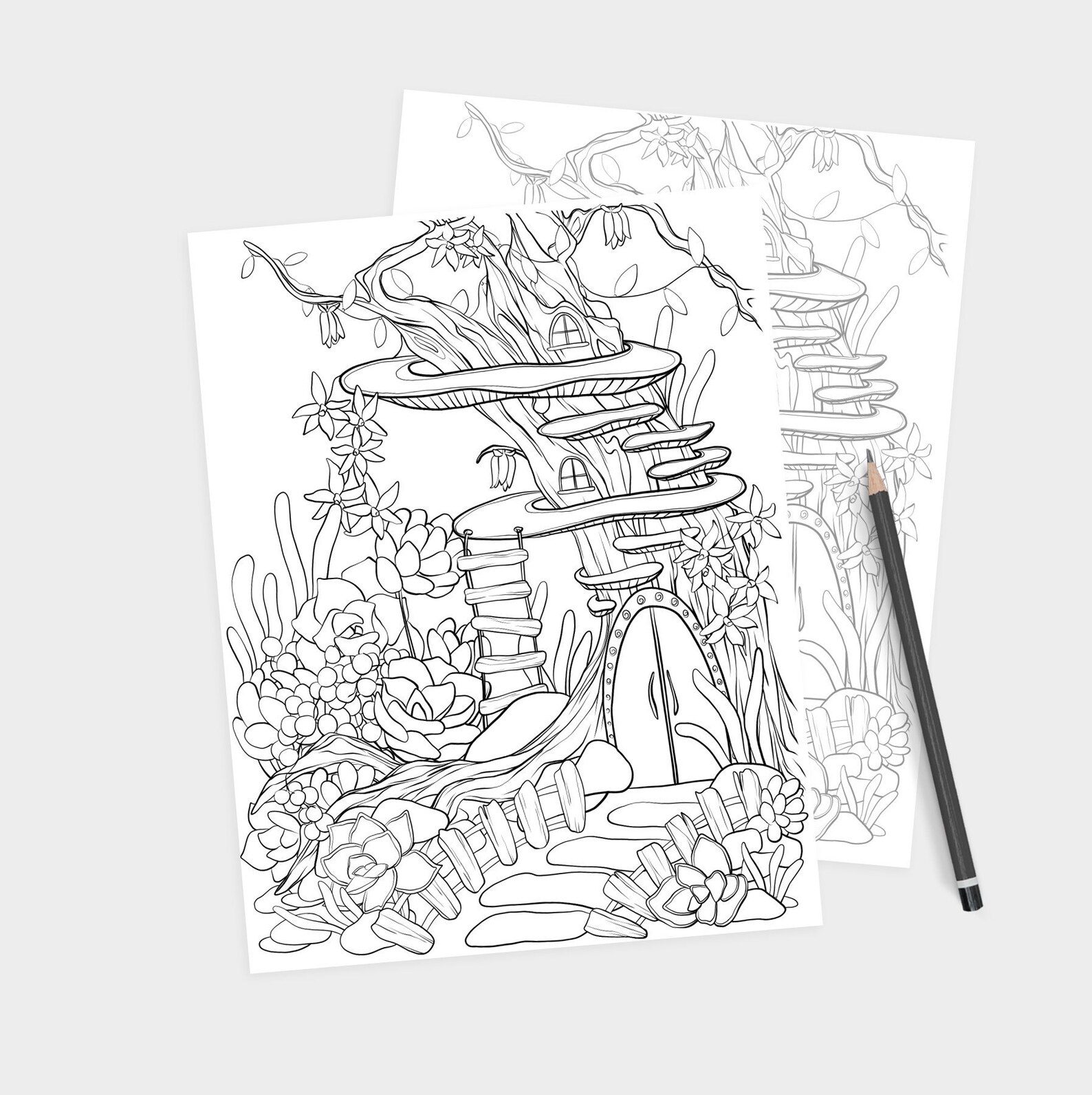 Downloadable adult coloring book adult coloring pages | Etsy