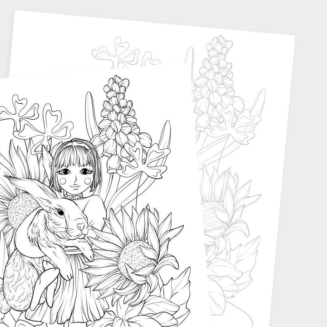 Girly adult coloring books adult coloring pages printable | Etsy