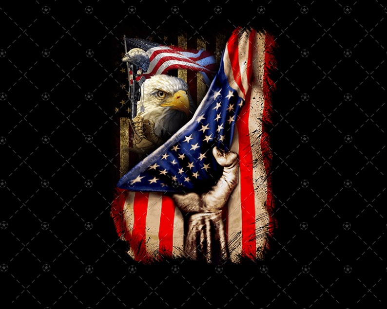 Eagle Behind American Flag Png Eagle Veteran Army Png Fist | Etsy