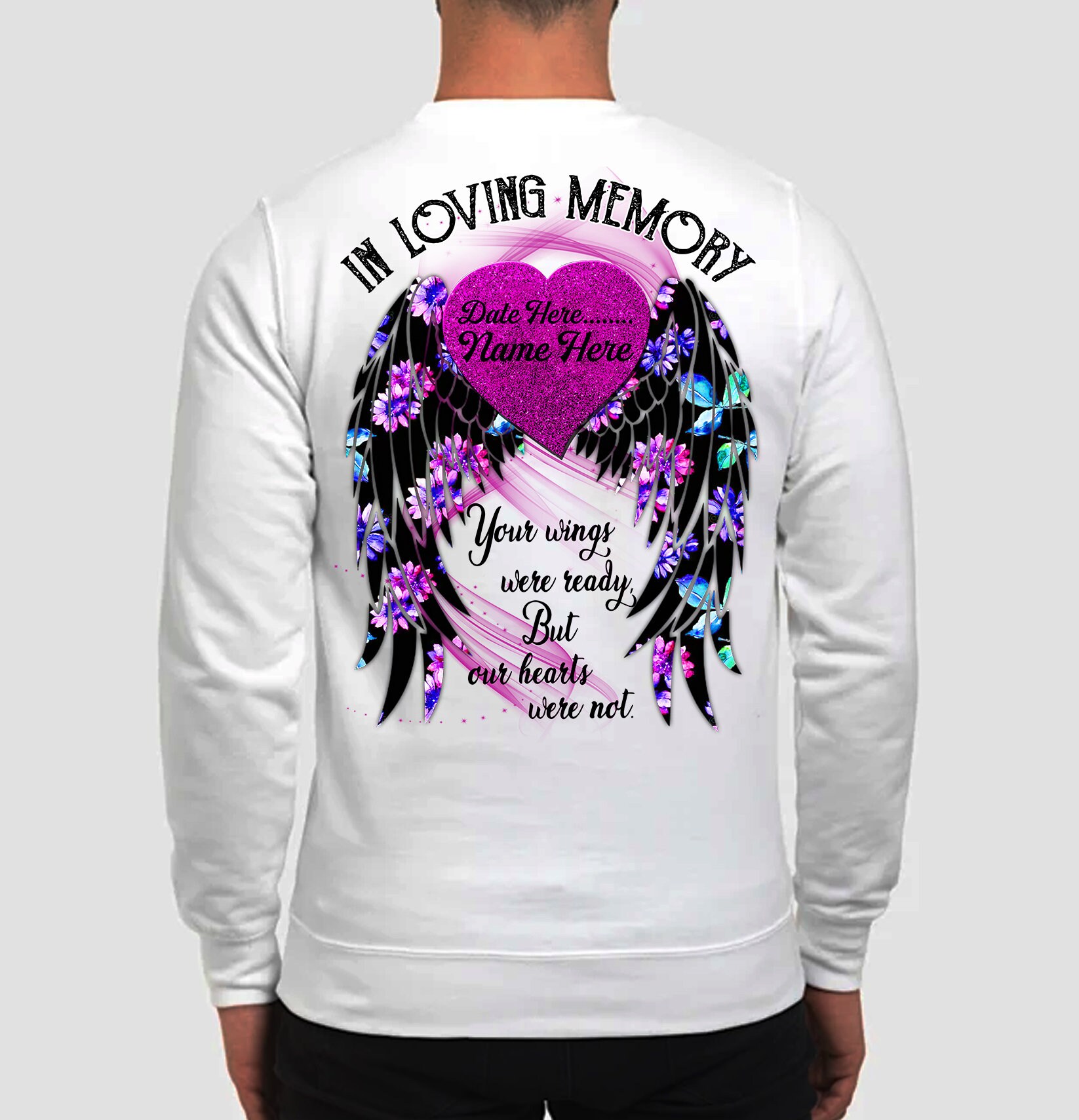 Personalized In Loving Memory T-shirt Your Wings Were Ready | Etsy