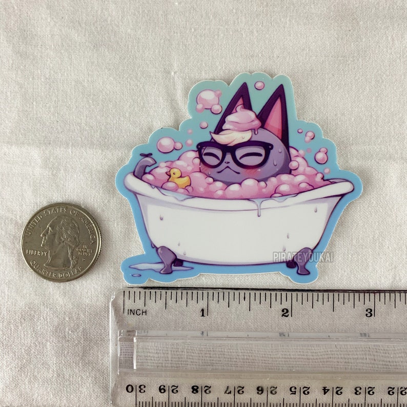 Animal Crossing Raymond Bubble Bath Sticker Etsy