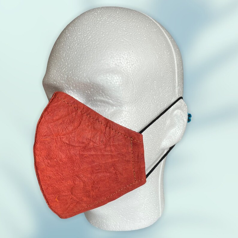 Organic Face Mask Abaca Hemp Fiber Orange Color Environment Etsy