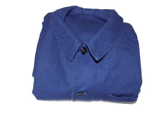 French vintage worker blue jacket 60's French drud
