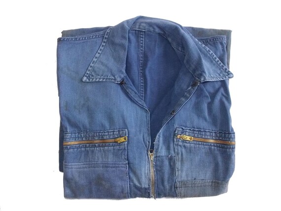 Claudius Lafond 40's blue work blue overalls suit