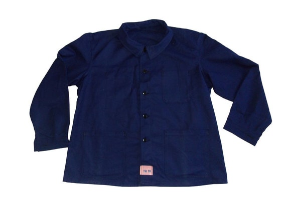 Unworn L-XL blue work jacket French worker deadsto