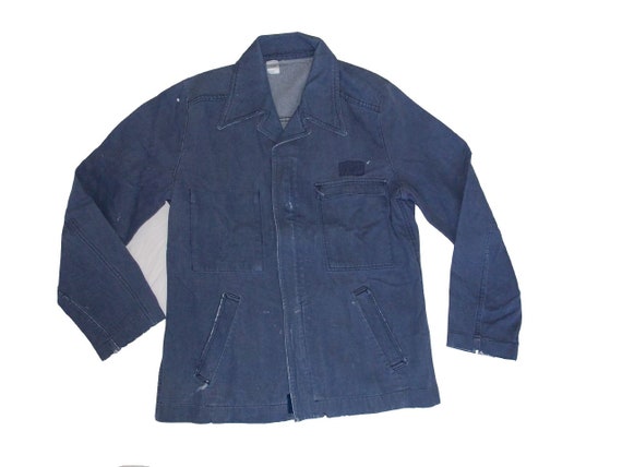 Blue work jacket vintage worker 70's French worker