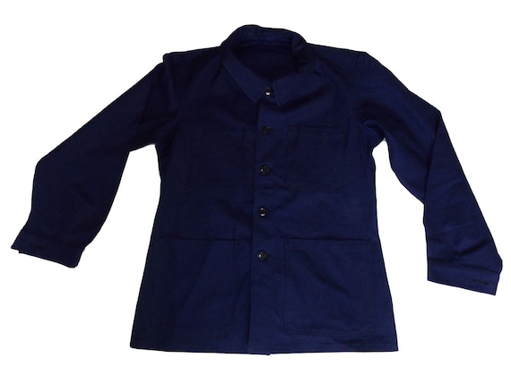 Unworn size M blue work jacket French worker dead