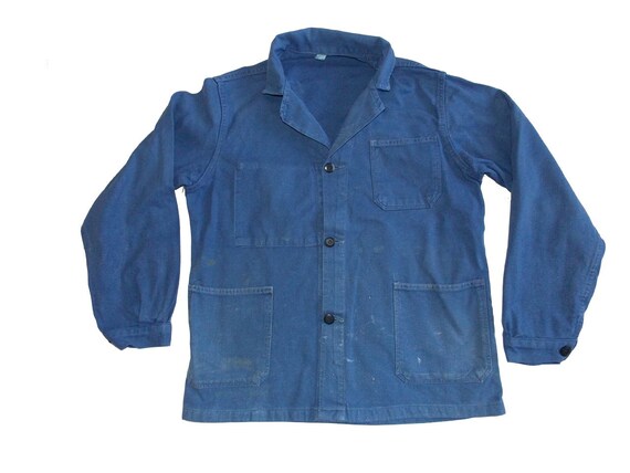 blue M-L work jacket M-L French worker workwear ch