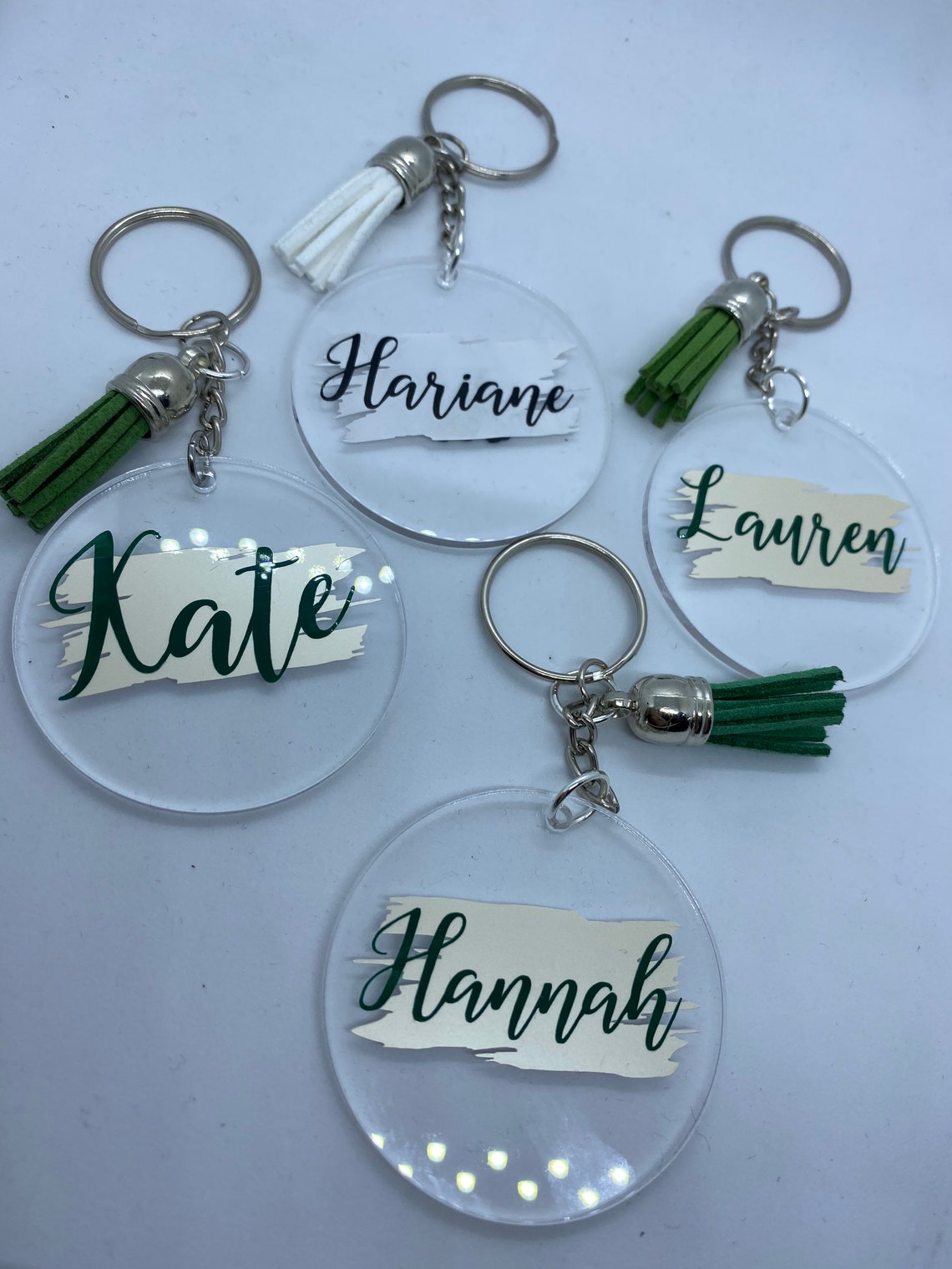 Acrylic Personalised Name Keyring Keychain Vinyl Handmade Etsy