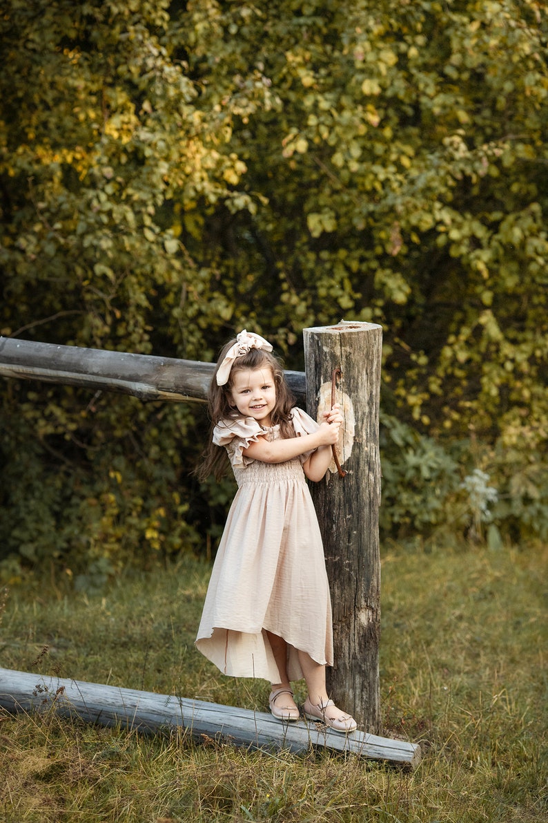 Cottagecore Princess Dress Girls Clothing Toddler Baby Girl Vintage Medieval Dress Clothes Beige Silk Renaissance Formal Fantasy Dress