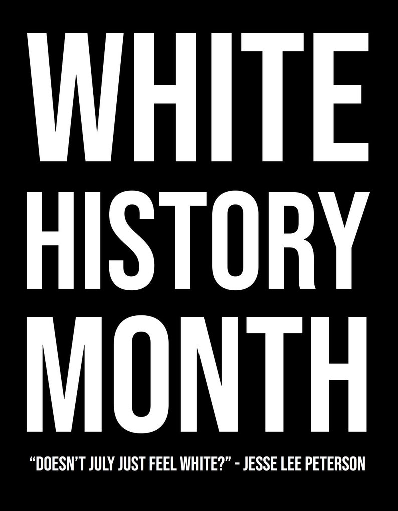 OUT OF STOCK White History Month Tshirt Etsy