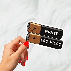 Hand drawn Mexican stickers,ponte las pilas sticker,Handmade,made to order stickers,Mexican stickers,ponte las pilas mija sticker,mexicana