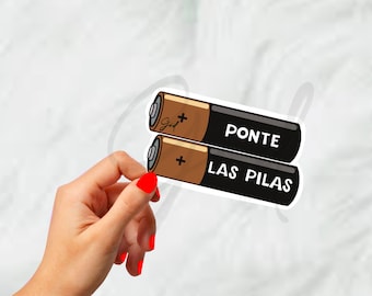 Handgetekende Mexicaanse stickers, sticker ponte las pilas, handgemaakt, op bestelling gemaakte stickers, Mexicaanse stickers, sticker ponte las pilas mija, mexicana