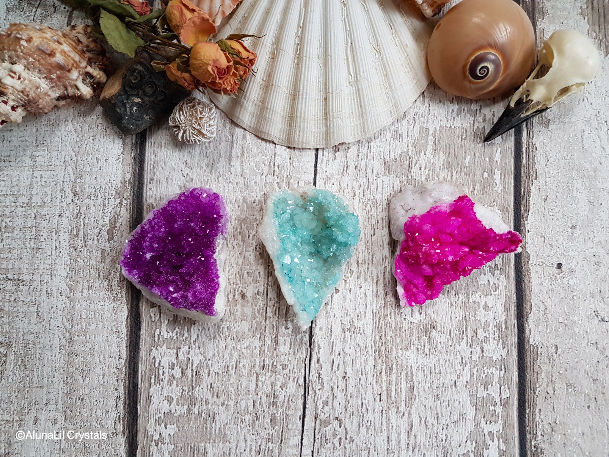 Dyed Quartz Geodes Coloured Quartz Clusters Natural Quartz Etsy