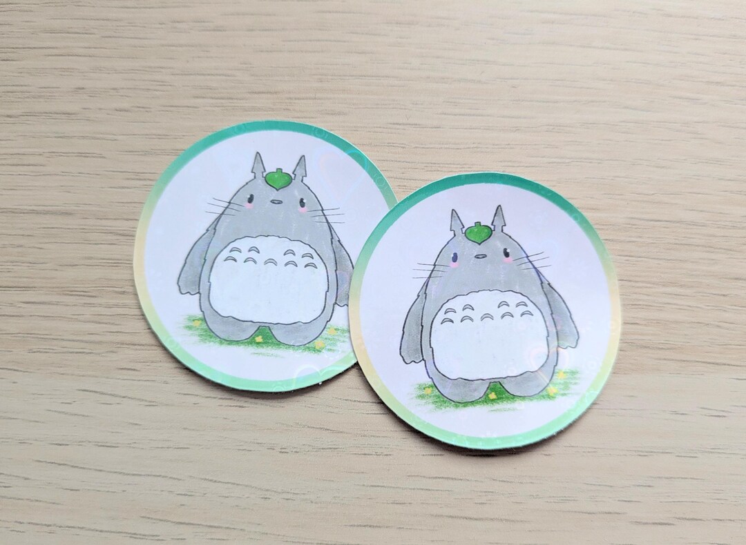 Fluffy Guy Holographic Sticker ~ Totoro ~ Studio Ghibli ~ Kawaii ...