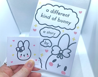 A Different Kind of Bunny ~ Autism Zine ~ Finding out you're Autistic Zine ~ Handmade Zines