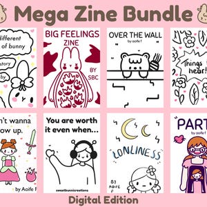 Mega Zine Digital Bundle ~ DIGITAL Zine ~ Fun Zine ~ Mental Zine ~ Comics ~