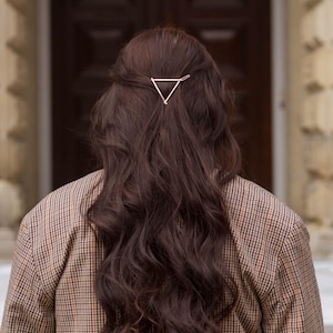 Metal Triangle Hair Pin | Metal Hair Accessories | Vintage Hair Accessories | Vintage Hair Barrette | Minimalist Hair Accessories