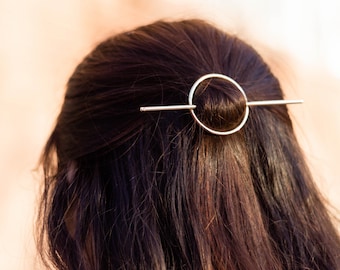 Gold and Silver Minimal Circle Hair Slide | Silver Circle Hair Pin | Gold Circle Hair Pin | Hair Slides for Women