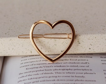 ☆関税込☆VINTAGE HOLLYWOOD★Mini Heart Hairpin★ Vintage Heart Shape Barrette Small Hair Clip Love