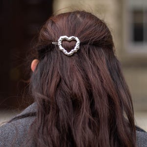 Irregular Metal Heart Hair Pin | Heart Hair Accessories | Vintage Hair Accessories | Hair Accessories for Women