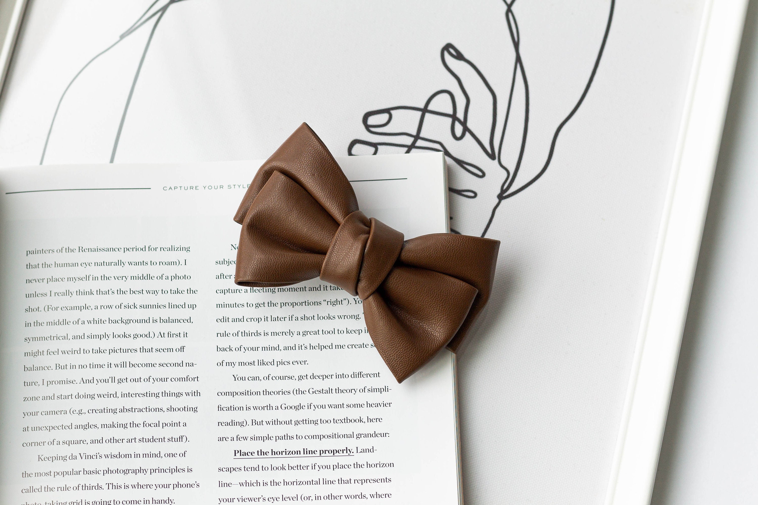 Leather Hair Bow | Leather Hair Barrette French Clip | Vintage Hair Accessory | Barrette Occasion Hair Accessories for Women