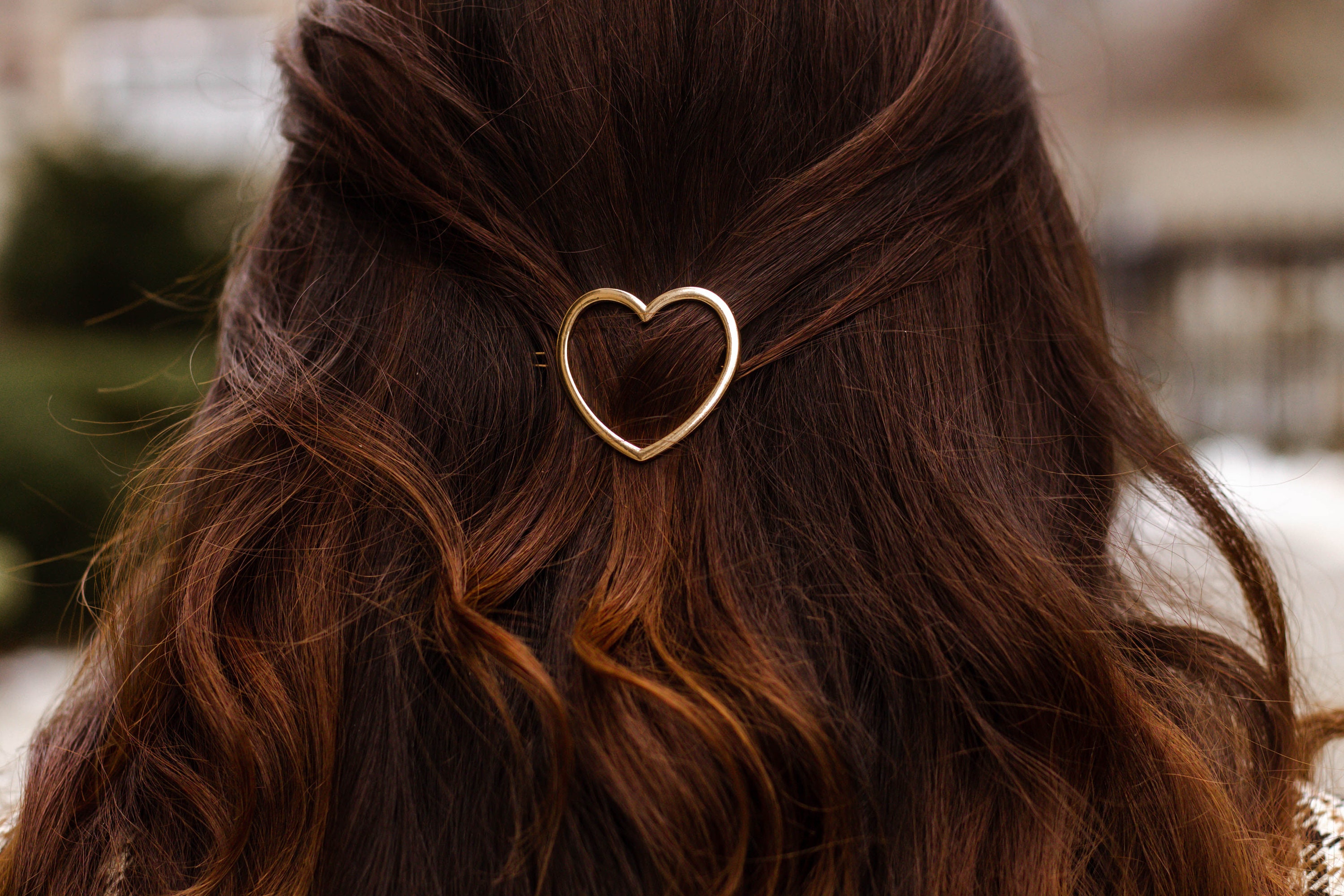 Metal Heart Hair Pin | Heart Hair Clip | Minimalist Hair Pin