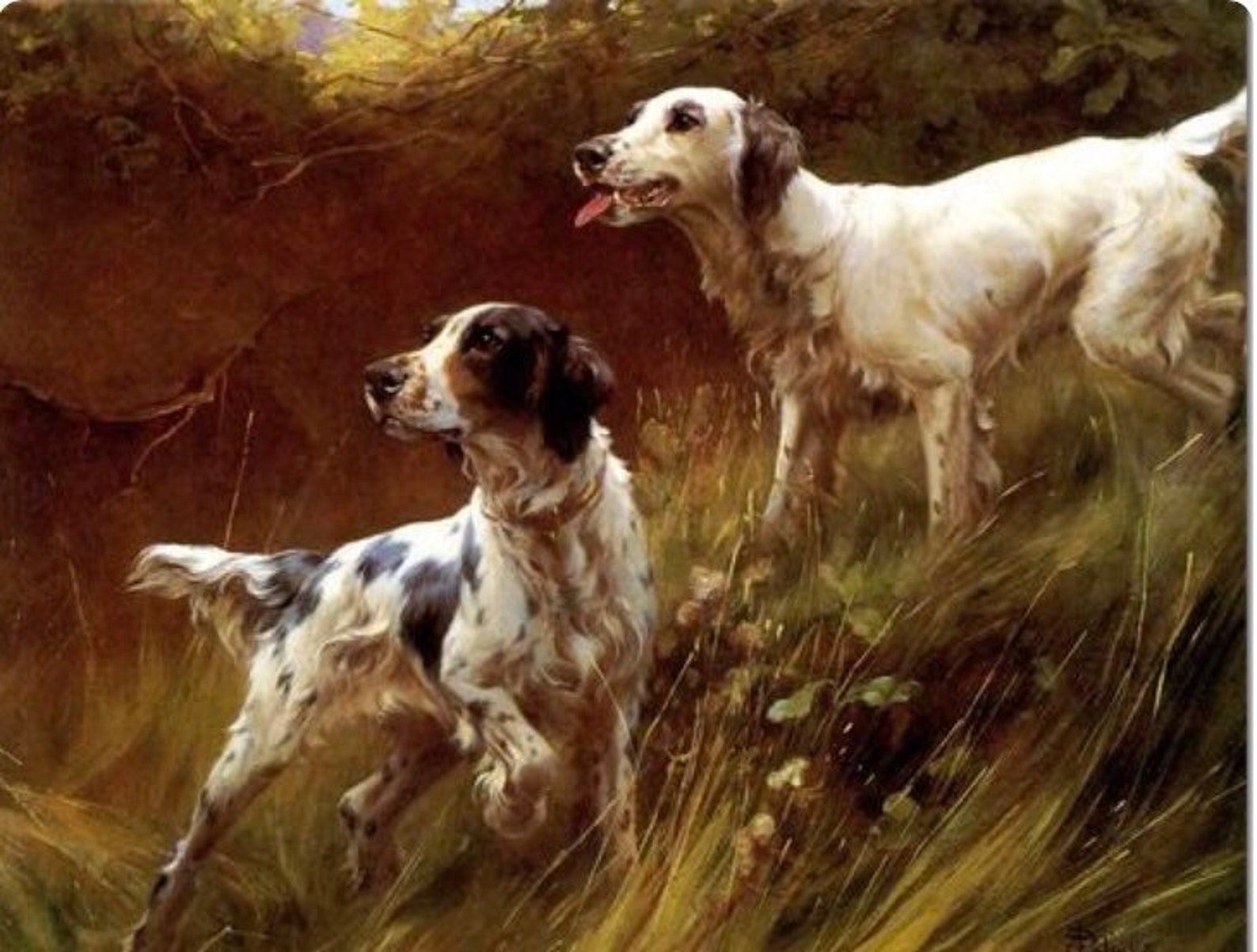 English Setter Painting Antique Enlish Setter Painting | Etsy