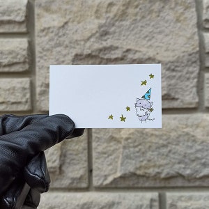 Cartes de correspondance de chat sorcier