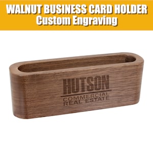 Custom Business Card Holder, Business Card Stand, Business Card Display, Desk Accessories, Gifts for Dad Him Her