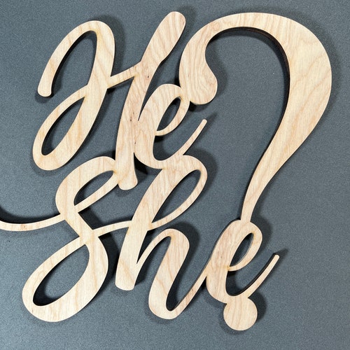 He or She Backdrop Wooden Sign Gender Reveal Decor Baby - Etsy
