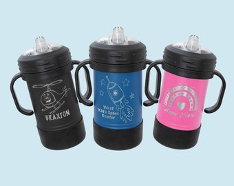 Personalized Sippy Cup: 10 oz Insulated, Spill-Proof Lid