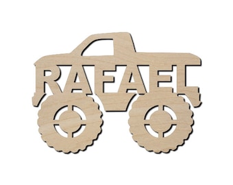 Monster Truck Name Wall Decoration (Wood)