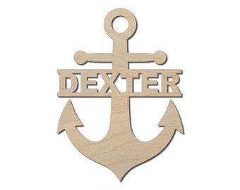 Anchor Wall Name Sign, Beach House Decor, Nautical Decor, Boat Decor, Anchor Family Name, Nautical Anchor, Bedroom Door Sign