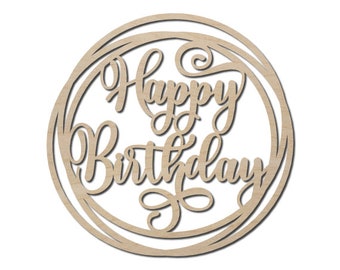 Happy Birthday Sign, Birthday Decor, Laser Cut Wood Sign, Can Be Personalize, Backdrop for Birthday Party, Birthday Wall Decor