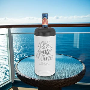 Custom Wine Chiller – Stainless Steel Wine Cooler – Personalized Wine Gift – Wedding Gift – Housewarming Gift – Barware