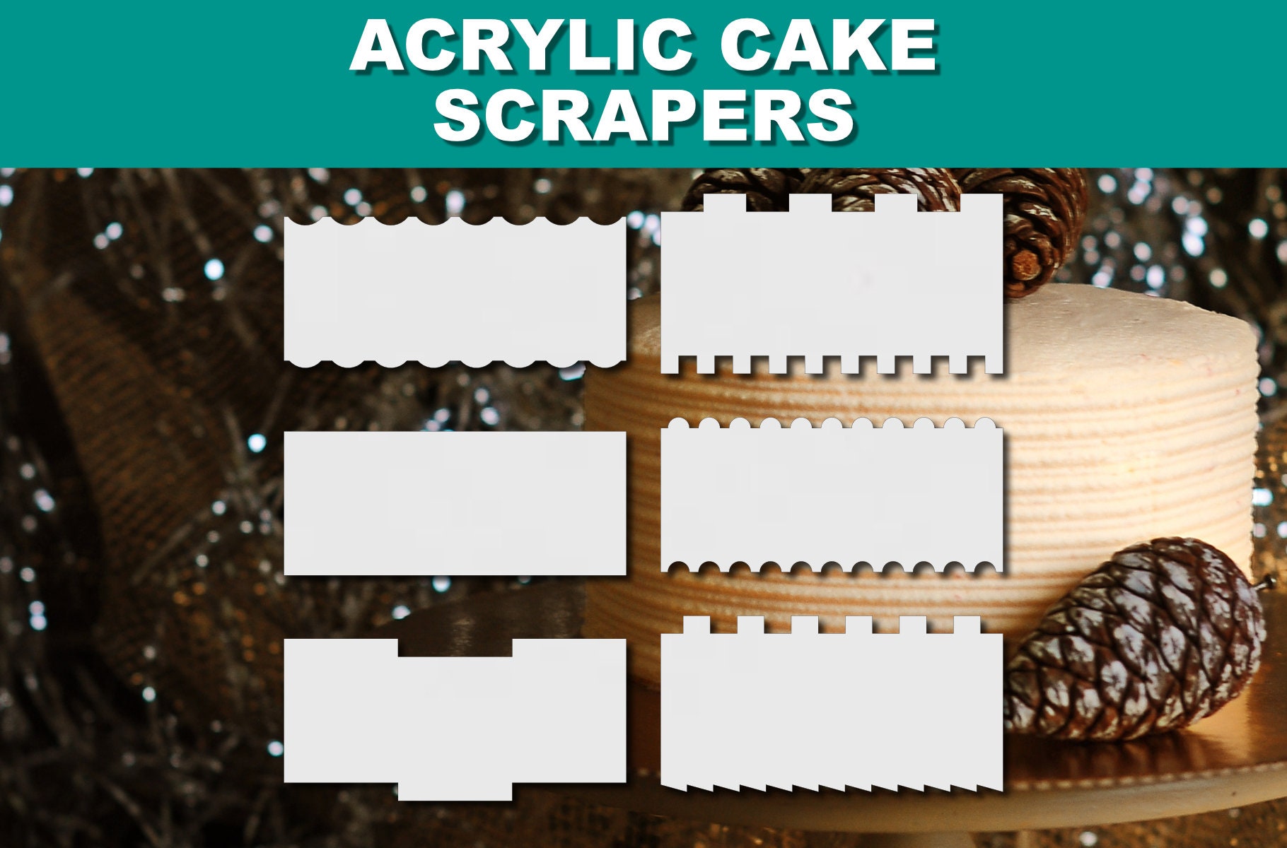 Mini Metal Cake Scraper, Dual Sided Style, Cake Decorating, Baking