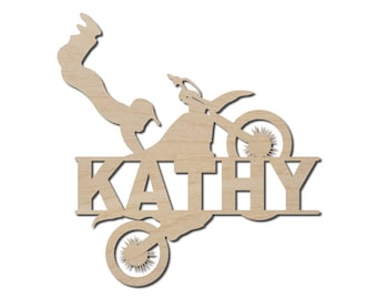 Motocross Wall Sign, Bedroom Door Sign, Boy Room Decor, Girl Room Decor, Motorcycle, Dirt Bike
