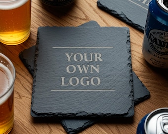 Slate Coaster - Custom Monogram or Own Logo