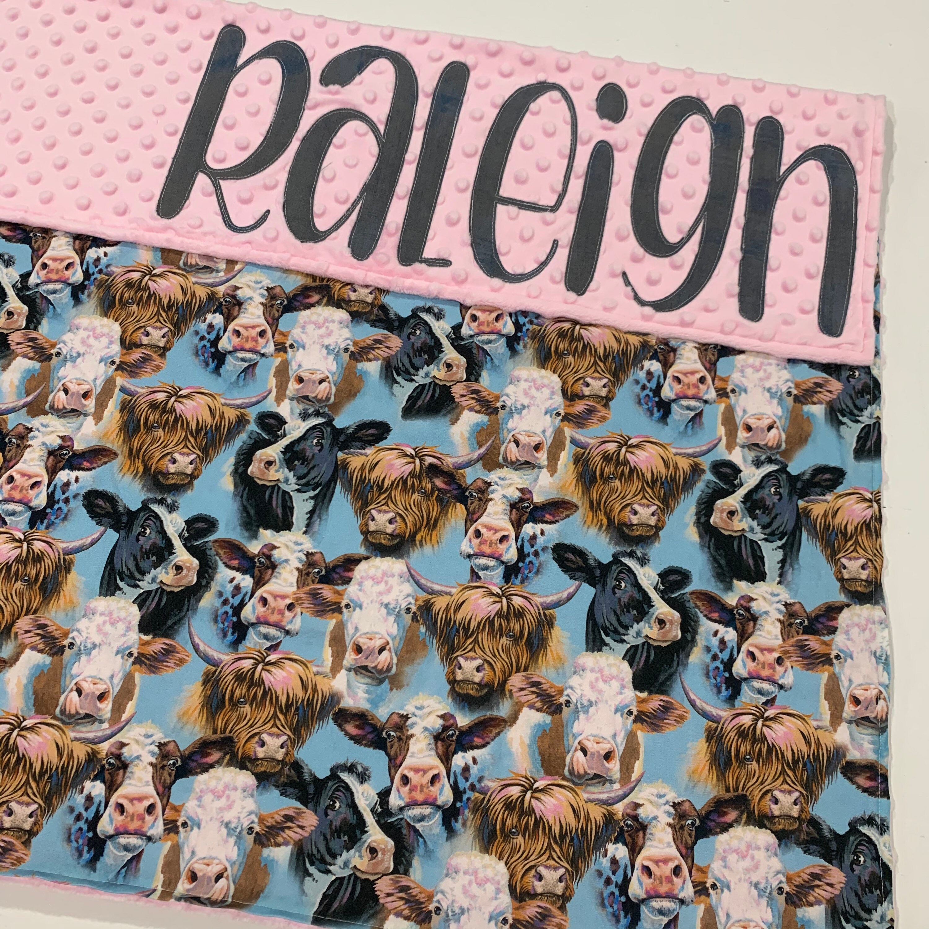 Cow Blanket Cow Baby Blanket Cow Blanket Baby Cattle Baby Etsy