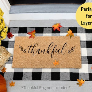 Buffalo Check Outdoor Rug: Black and White Plaid Door Mat