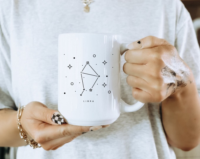 Libra Zodiac Mug: Celestial Astrology Gift
