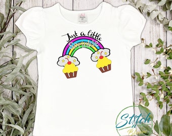 Just a little Sprinkle!!!  Girls Rainbow Custom Made Shirt, Cupcake HTV Shirts for Girls, Girls Glitter Sprinkle Shirt,