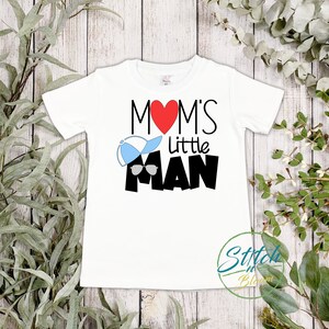 Mom's little man!!!  Custom Made Shirt For Boys, Kids HTV Shirts and Bodysuits, Custom Little Man Shirt For Boys, Cool Shirt For Kids,