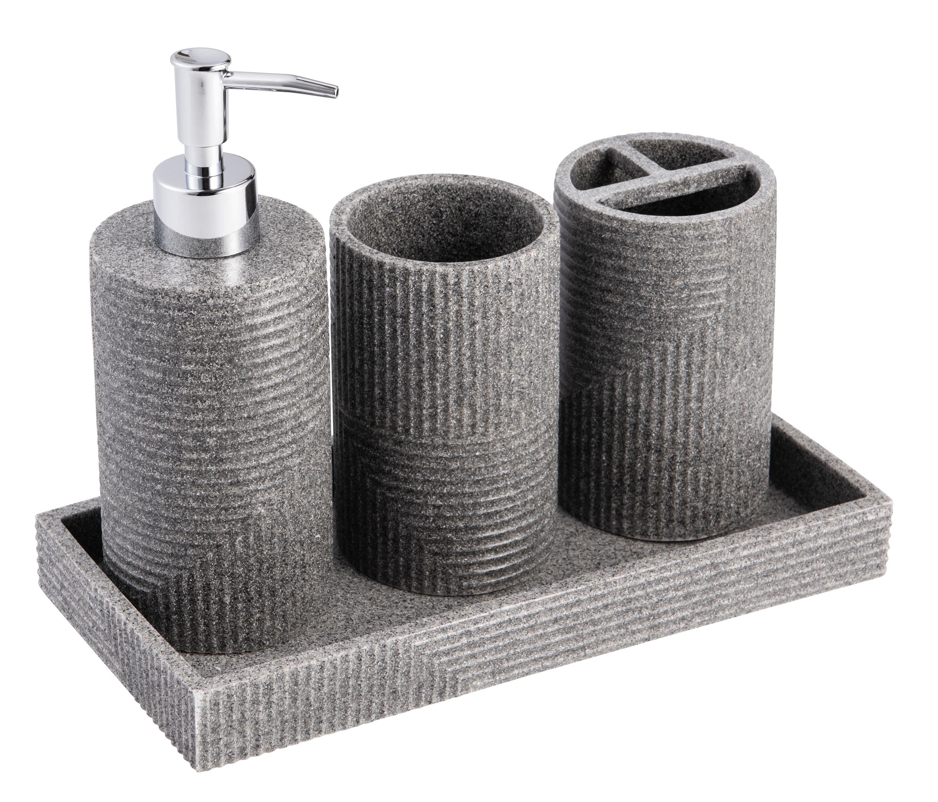 Kralix 4 Piece Bathroom Accessories Set, Modern Bathroom Accessory Set