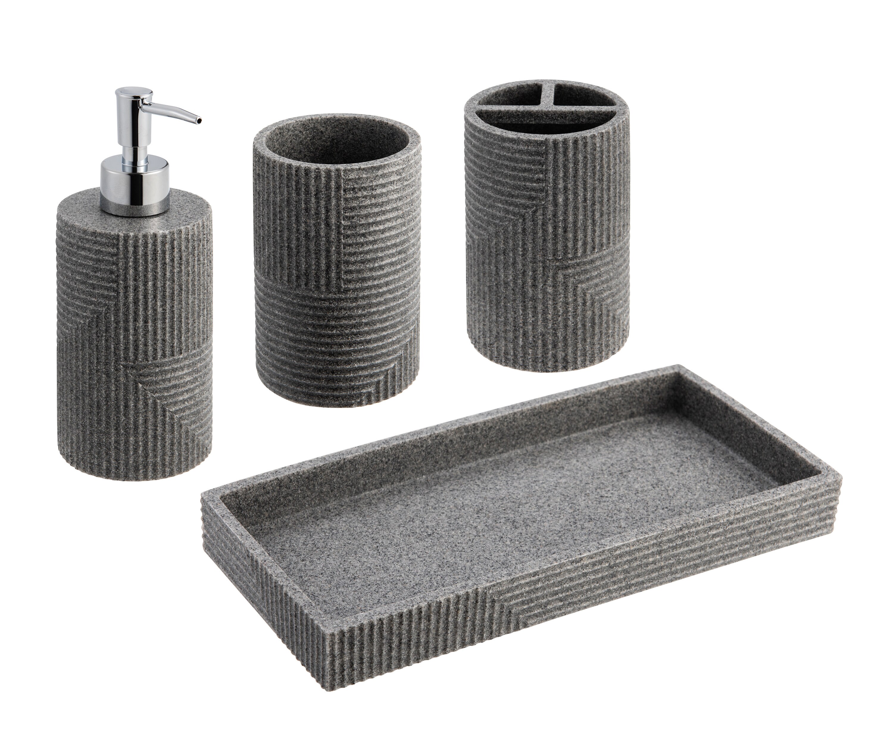 Kralix 4 Piece Bathroom Accessories Set, Modern Bathroom Accessory Set