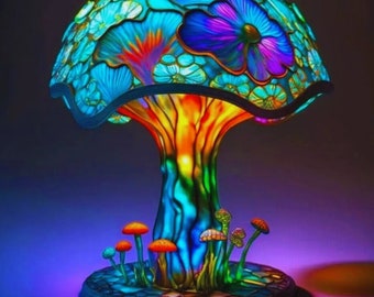 Vintage Small Psychedelic Table Lamps